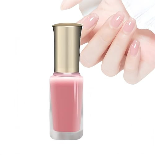 Long Lasting Nail Polish Jelly Pink - Translucent Nude Pink Varnish for DIY Nail Art - Quick Dry, Highly Pigmented Clear Polish - Thoughtful Gift for Girls