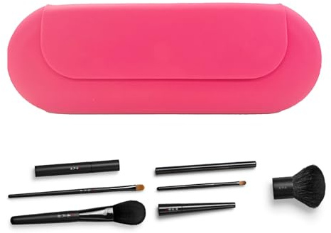 Supporto per pennelli da trucco in silicone – Supporto per pennelli da | trucco da viaggio | Porta pennelli per viso cosmetico, supporto per spazzole a faccia cosmetica portatile anti-caduta in