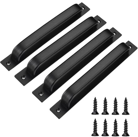 Joytey 4 Packs Door Handles Cabinet Pulls 8.35x0.98 in D Pull Handle with Screws Large Handle Pulls for Garage Gate Shed Barn Wadrobe Cupboard Doors Window Hotbed Drawer Dresser