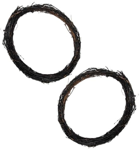 2pcs Natural Grapevine Wreaths for DIY Craft Versatile Rattan Rings for Halloween Weddings and Seasonal Decor Handwoven Forms for Home Decorations