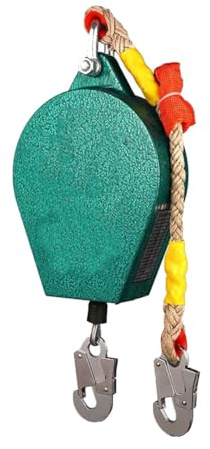 Lifeline auto-retrattile, dispositivo di protezione anticaduta per lavori elevati, capacità di carico 500 kg, lunghezza 5 m, ideale per costruzioni, manutenzione elettrica, sistema di cinture di