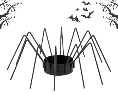 Portacandele, supporto per lampada a forma di, per casa, design a LED con funzione portatile, decorazione di Halloween per tavolo, caminetti, mensole, balconi e camini, 14 x 14 x 5,4 cm