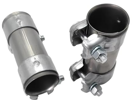 WEIFANAA Auspuffblende 45 Mm Innendurchmesser, 1,75 Zoll, Auspuffrohr, Rohrverbinder, Verbindungshülse, Klemme, Verstellbar, Edelstahl-Set, DIY-Werkzeug Endrohrblende