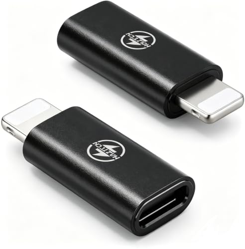 2PCS 27W Adaptateur USB C vers LGT, Adaptateur USB C vers iPhone PD 27W Charge Rapide pour iPhone 14 Pro Max/14/13/12/11/Air 5/Mini6, PD Charge Rapide et Transfert de Données, Paspour Audio/OTG