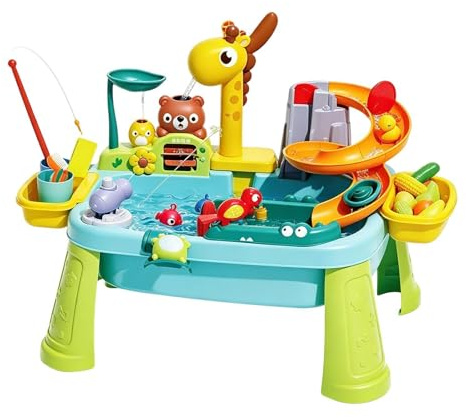 Generisch Rain Showers Wasserspieltisch | Großer Wassertisch Zubehörset Garten Wasser Spieltisch Wasserspiel Tisch Für Kinder, Spielzeug Sand Und Wasserspieltisch, Drinnen & Draußen Spielbereich