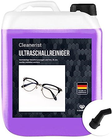 Cleanerist | 5L concentrato ultrasuoni con beccuccio versatore | pulisce gioielli, monete, occhiali, piccoli oggetti e strumenti dentali | per bagno e dispositivo a ultrasuoni