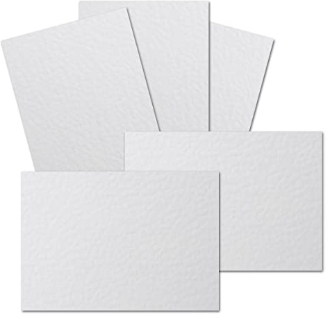 100 stycken DIN A6-kartong hamrad struktur – färg: vit – 105 x 148 mm – 250 gram per m² – ett kort utan veck – perfekt för pyssel, scrapbooking, gratulationskort – GUSTAV NYER