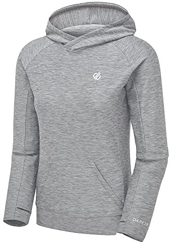Dare 2b Damen Sprint City Lightweight Quick Drying Kangaroo Pocket Active Hoodie Pullover, grau(Aschgrau),38 m