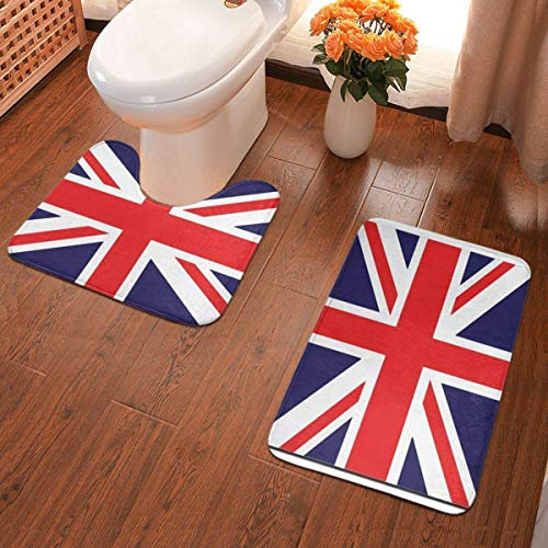 Badematten-Set, 2-teilig, rutschfest, WC-Vorleger und WC-Vorleger, Union Jack