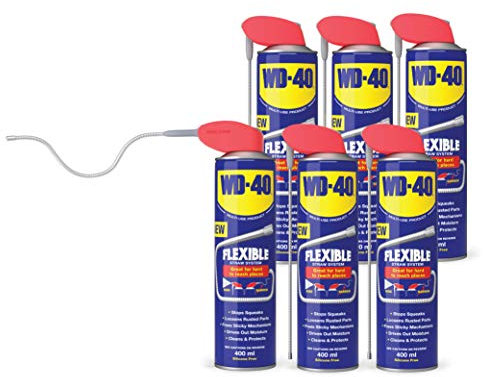 WD-40 Cannuccia in metallo flessibile prodotto multiuso (6 x 400 ml)