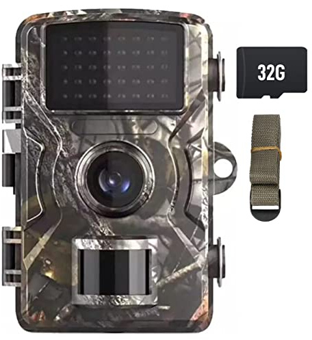 scosao Wildkamera Fotofalle 12MP 1080p Nachtsichtkamera mit Bewegungsmelder Wildtierkamera Jagdkamera Wasserdicht mit 940nm Infrarot Kamera 2 Zoll LCD Bildschirm für Jagd und Tierbeobachtung