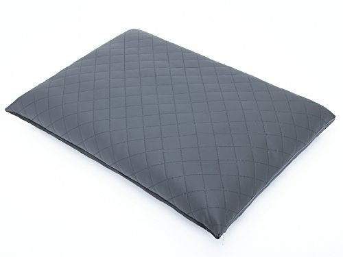 PillowPrim Hundekissen Elite Matratze Hundebett Hundesofa Hundekorb Hundecouch Tierbett Weich Haustierbett XXL 95x70 cm Graphit Öko-Leder