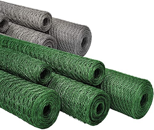 KARAT Clôture en Treillis métallique pour Jardin, Balcon et Petits Animaux - Treillis Hexagonal - Vert ou galvanisé (50 cm x 25 m | 25 mm Maille, Vert)