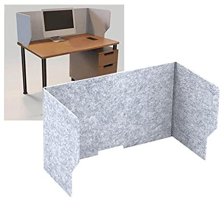 LIGUOYI Schrebtischtrennwand Reduzieren Sie Lärm Und Visuelle ​Ablenkungen-60/80/100cm Faltbar Sichtschutz Schallschutz Trennwand, Büro Home Office, Echo-Reduzierung Sichtschutz Schreibtisch