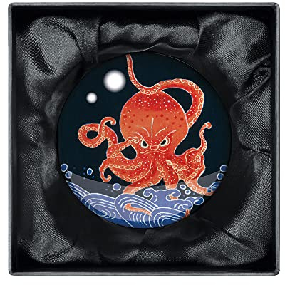 V&A Octopus Curtain Design Crystal Dome Paperweight