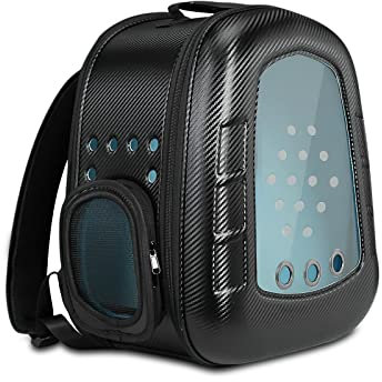 Galatée Katzenträger-Rucksack, Bubble Cat Rucksack, Faltbares Haustier Atmungsaktives Rucksack Für Kätzchen Und Welpen, Das Für Reisen, Wandern, Gehen Und Outdoor Ausgelegt Ist(Schwarz)