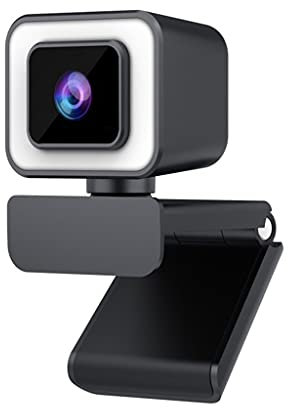 Webcam 1080P 60fps Light Ring Full HD Web Camera Microfoon Drie-Speed Touch Beauty Licht