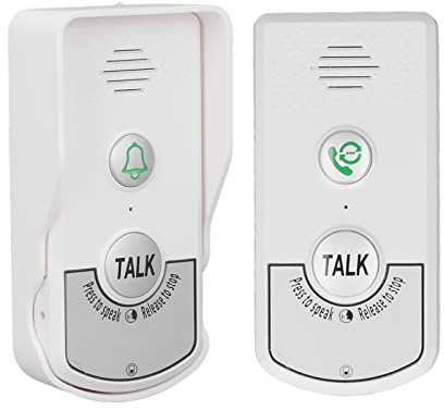 Drahtlose Intercom-Türklingel, 2-Wege-Gegensprechanlage, ABS-Material, 1000m Reichweite, Wasserdicht, mit LED-Anzeige, Wiederaufladbar, für Haus und Büro