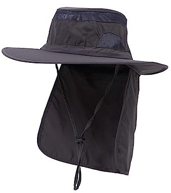 Fischerhut mit Schnur, Sommer, Reisen, Strand, Sonnenschutz, Fischerhut, Strandkappe, für Herren und Damen, Bergsteigen, Angeln, Camouflage, faltbar, lässig, bequeme Passform und ausgestellter