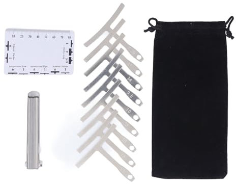 Las Herramientas de Guitarra Luthier Incluyen Galga de Espesores Plegable, Regla de Radio de Diapasón, Calibre de Acción de Cuerda para Herramientas de Reparación de