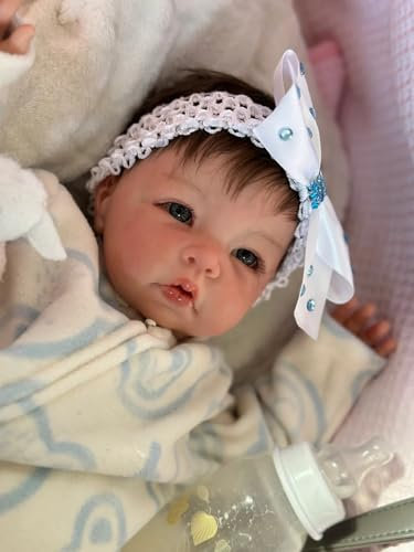 Anano Reborn-Baby Mädchen Realistische Rote Hautausschläge, 50cm Lebensechte Reborn Babypuppen Für Jungen & Kinder, Silikon Reborn Toddler, Echt Aussehende Puppen Mit Zubehör