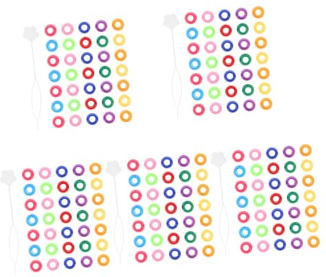 Beaupretty 5 Kisten Bunte geflochtene Haarperlen Haarschmuck Haarnadeln Partyhaaraccessoire Haarverzierung Perlen für Bartzöpfe Haarverlängerungsperlen farbige Haarperlen Kunststoff