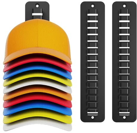 Gvrxec 2 Stück Cap Halter, Cap Aufbewahrung, Basecap Halter, Fasst 16 Hüte, Keine Installation, Kappenhalter für Schlafzimmer, Kleiderschränke, Kommoden und Wände