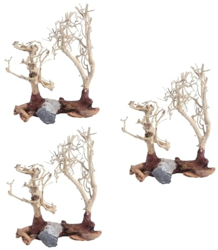 YARNOW 3 Pcs Aquarium Dead Tree Fish Tank Gravel Driftwood Aerator Fish Tank Vacuum Cleaner Fish Tree Aquarium Branch Decorations Underwater Dry Twig Adornment Sponge Beach Dragon Stone
