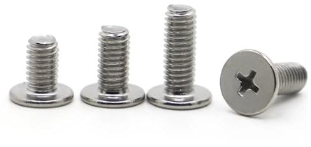 50 Stück M1.4 M1.6 M2 M2.5 Länge 3–10 mm Edelstahl dünne Maschinenschraube Kreuz flach Wafer Kopf Laptop Schraube Bolzen(4mm,M1.4 50pcs)