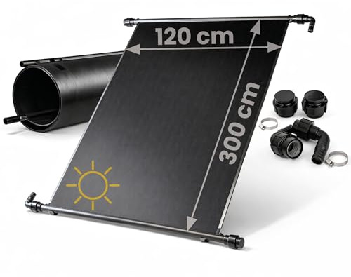 HAF – Solarkollektor als Poolheizung (2X 300x120cm) – Sonnenenergie für Gartenpool, Heizmatte um 40.000 Liter Wasser mit Solar 6°C zu erwärmen – ideale Solarheizung für Schwimmbad (Ohne Solarweiche)