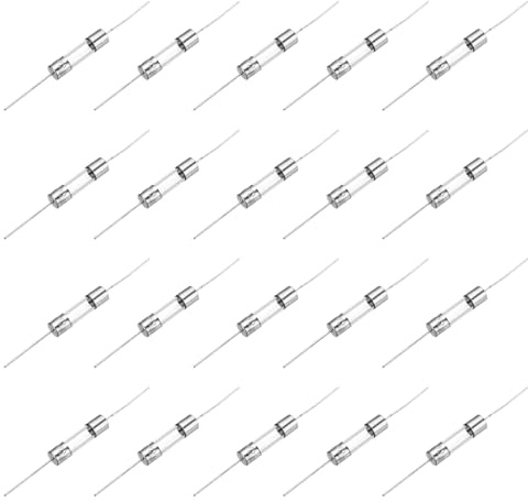 QUARKZMAN 4A Glassicherung 5x20mm, 20 Stück Schnellschlag Auslösecharakteristik 250V Sicherung für Leiterplatten Elektronische Geräte Haushaltsgeräte