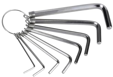 MOLZINY 8 Pcs Chiavi a Brugola Corte Chiave Esagonale a Brugola a Forma di L Chiavi esagonali a esagono incassato per artigiani (1,5 mm, 2 mm, 2,5 mm, 3 mm, 3,5 mm, 4 mm, 5 mm, 6 mm)