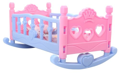 Cuna de Muñecas para Niñas Juguete de Princesa para rol Casa de Muñecas Accesorios Decorativos para Habitación Infantil