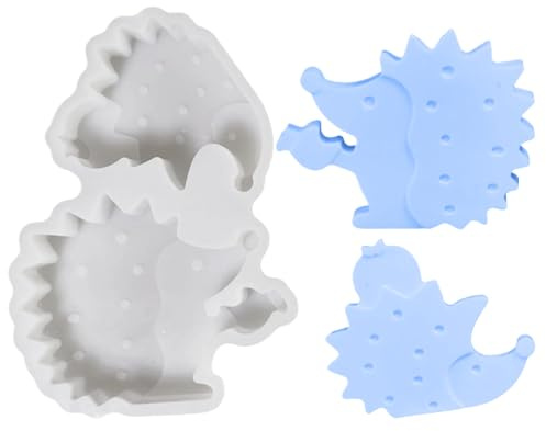 Qkbuza Silikonformen für Zementhandwerk – Gipsformen zum Gießen – 3D-Form aus Silikon in Igelform für Epoxidharz, Zement, Gips, Veranstalter für Partys, Haus