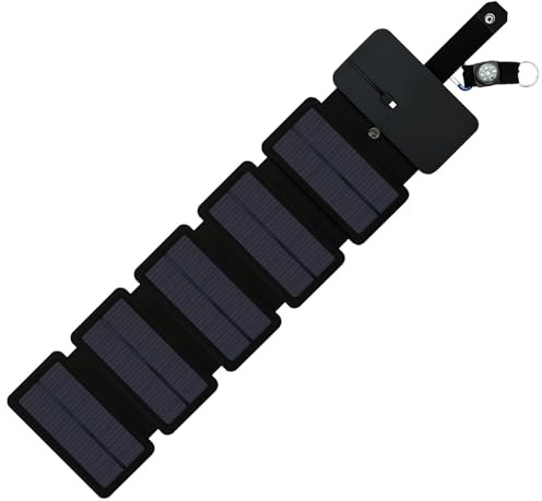 Caricabatterie Solare - Pannello Solare Portatile Impermeabile Per Telefono Cellulare - Caricatore Pieghevole,Per Uso Domestico All Aperto Automobile Escursionismo Esplorazione Viaggi