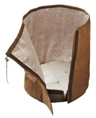 Housse De Protection Hiver Réutilisable avec Doublure Isotherme for Plantes en Pot Arbustes Et Palmiers D'Extérieur(Brown,L)