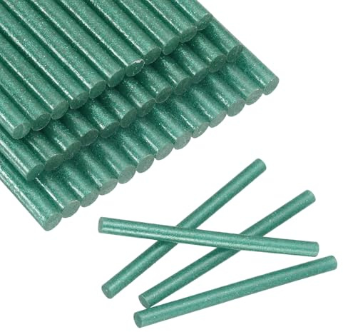 QUARKZMAN 30 pcs Barra De Pegamento Mini 0.3x3.9 Barras De Pegamento Caliente Para Pistola De Pegamento De Alta Adhesión Tira Adhesiva Termofusible Para Manualidades DIY Verde Brillante | Barras De Pegamento Caliente, Para Pistola De Pegamento De Alta Adhesión, Tira Adhesiva Termofusible, Para Manualidades DIY