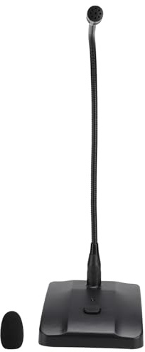 Generic Micrófono de Cuello de Cisne con Cable de Escritorio con Directividad en Forma de Corazón y Base Ponderada Estable