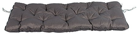 Ambientehome 3er Bank ca. 150 x 50 x 10 cm Polsterauflage Bankauflage Auflage, Grau