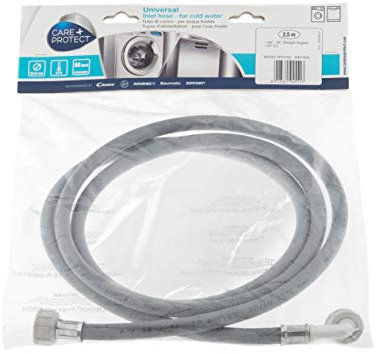 Care+Protect Universal Washing Machine and Dishwasher Cold Water Inlet Hose 2.5m - 25°C - 60 Bars Pressure