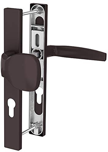 Premium Drückergarnitur Victory DHS 92mm - Rechteckig - Griff-Knauf, Farbe:Braun RAL 8019, Schildbreite:32mm