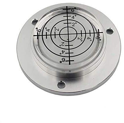 XMLEI Aluminum Alloy universal level Mini Level Round Bubble Spirit Level Diameter 50mm Height 11.5mm（1PCS） (white)