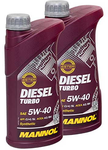 Motoröl MANNOL 5W40 Diesel Turbo API CI4/ SN 2 X 1 Liter