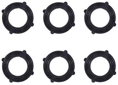 Happyyami Gehäuse Schläuche 20 Stücke Ersatz Gummi Deckel Ring Silikonschlauch O Ring Flache Dichtung Sortiment Set für Ersatzteile Zubeh?r (Schwarz) Waschmaschinenschläuche