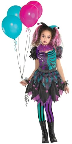 amscan Girls Creepy Harlequin Halloween Fancy Dress Costume Age