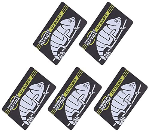 HEEPDD 5 Stück UVB-Schnelltest-Sensor, UV-Sensor für Reptilienlampen, Reptilien-UVA-UVB-Leuchtstofftesterkarte