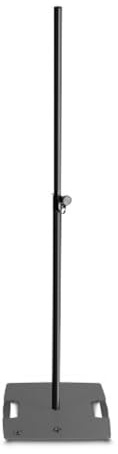 Gravity LS 431 C B - Lichtstativ und Lautsprecherstativ mit kompaktem, quadratischem Stahl-Standfuß und exzentrischer Montagefunktion, schwarz