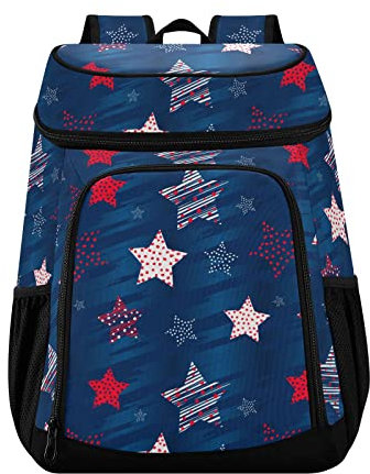 American Stars Kühlrucksack für Damen und Herren, Picknick, isolierte Kühltaschen, große Kapazität, Lunch-Rucksack für Arbeit, Schule, Angeln, Wandern, Camping, Park, Strand