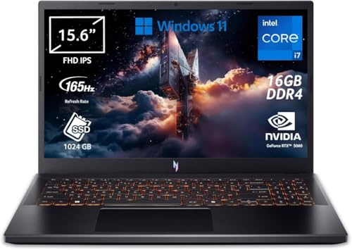 Acer Nitro V 15 I PC Portable Gaming 15.6 FHD I NVIDIA GeForce RTX 5060 I Intel Core i7-13620H (13è gén.) I 16Go RAM DDR5 I 512Go SSD I Windows 11 Home I Noir I Clavier FR AZERTY I ANV15-52-7554