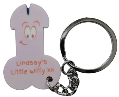 Personalised Willy Trolley Token Keyring Fun Novelty Hen Party Secret Santa